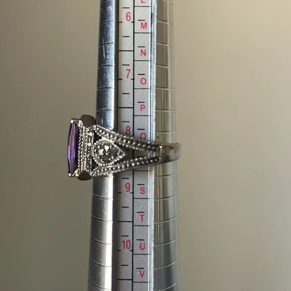 NFS 💖e t s y💖sterling amethyst ring - Picture 2 of 7